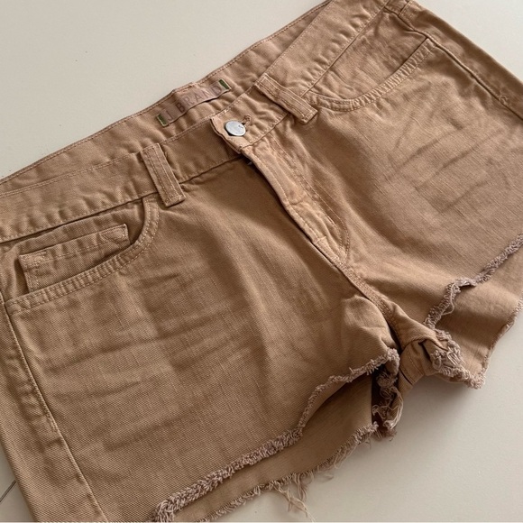 J Brand Cut-Off Jean Denim Shorts Mustard Yellow Tan Casual 29 - Picture 3 of 6